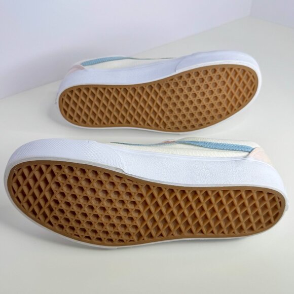 Women's 9.5 Vans Old Skool‎ Platform Multicolor Twill Pastel Sneaker Shoes - Picture 6 of 11